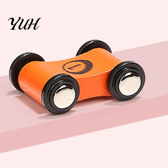 Lernspielzeug für Kinder Holz Mini Rennauto Kleinkinder, Rückziehfahrzeug mit Nummer Sicher Massivholz Vorschulfahrzeuge Kognition, Hand-Auge