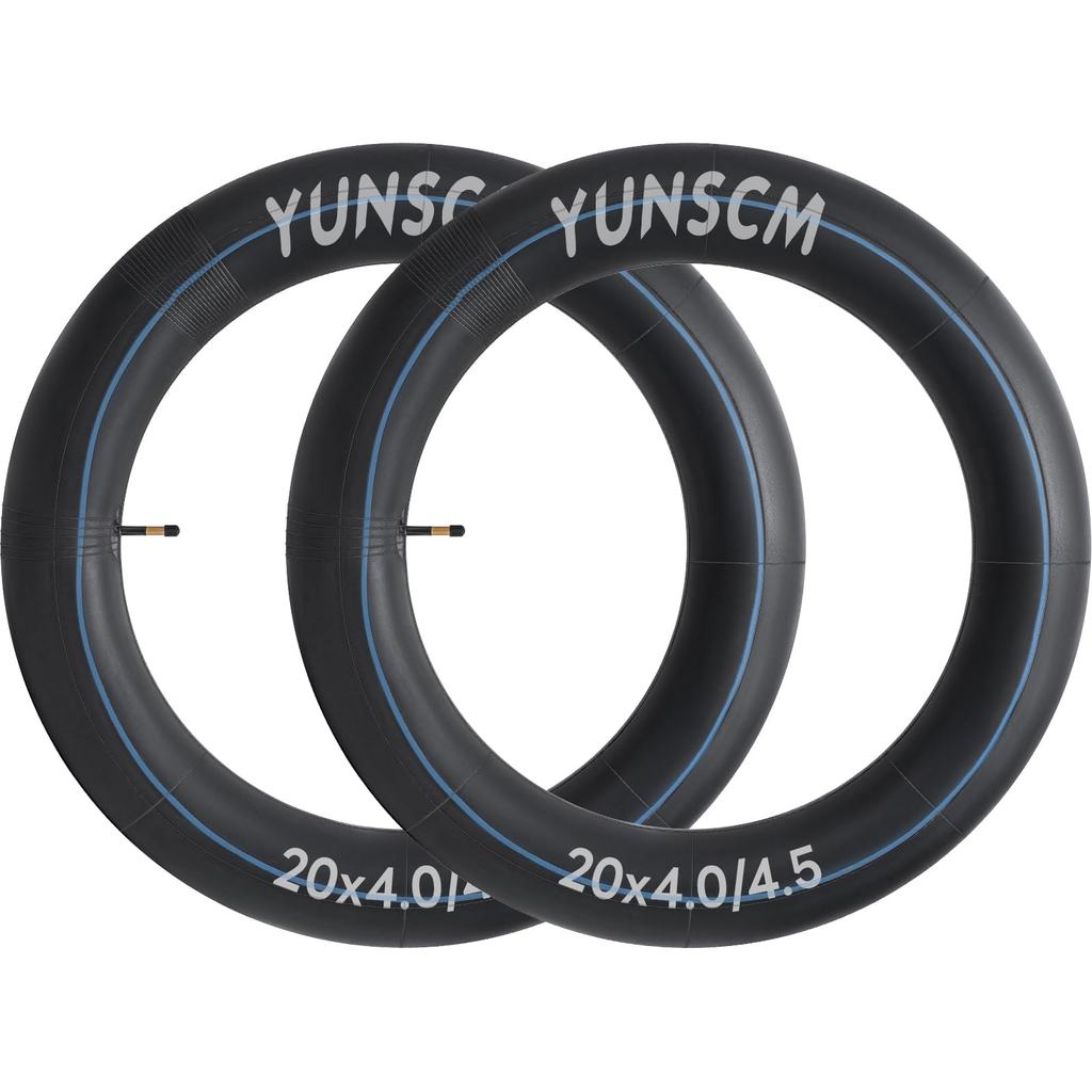 YunSCM 20x4.0/4.50 Bicycle Tubes, Thick Wall, Compatible with 48mm Schrader Valves and High Rims, Compatible with 20x4.0/20x4.5 Fat Bikes