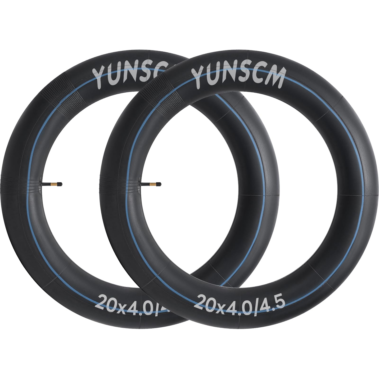 

YunSCM 20x4.0/4.50 Bicycle Tubes, Thick Wall, Compatible with 48mm Schrader Valves and High Rims, Compatible with 20x4.0/20x4.5 Fat Bikes