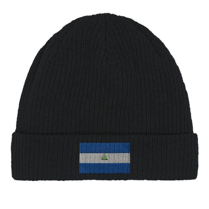 Bonnet Drapeau Nicaragua en Noir