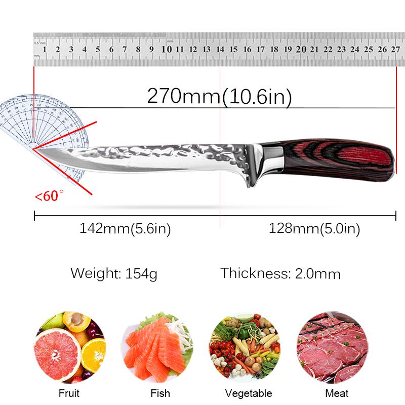5.5" Forged Boning Knife Stainless Steel Chef Knife for Meat Bone Fish Fruit Vegetables Kitchen Knife Cleaver Butcher Knife
