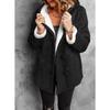Winter Women's Mid-Length Shearling Coat, Detachable Faux Fur Collar Jacket With Pockets, Simple Pure Color Casual Buttoned Cardigan For Daily Wear