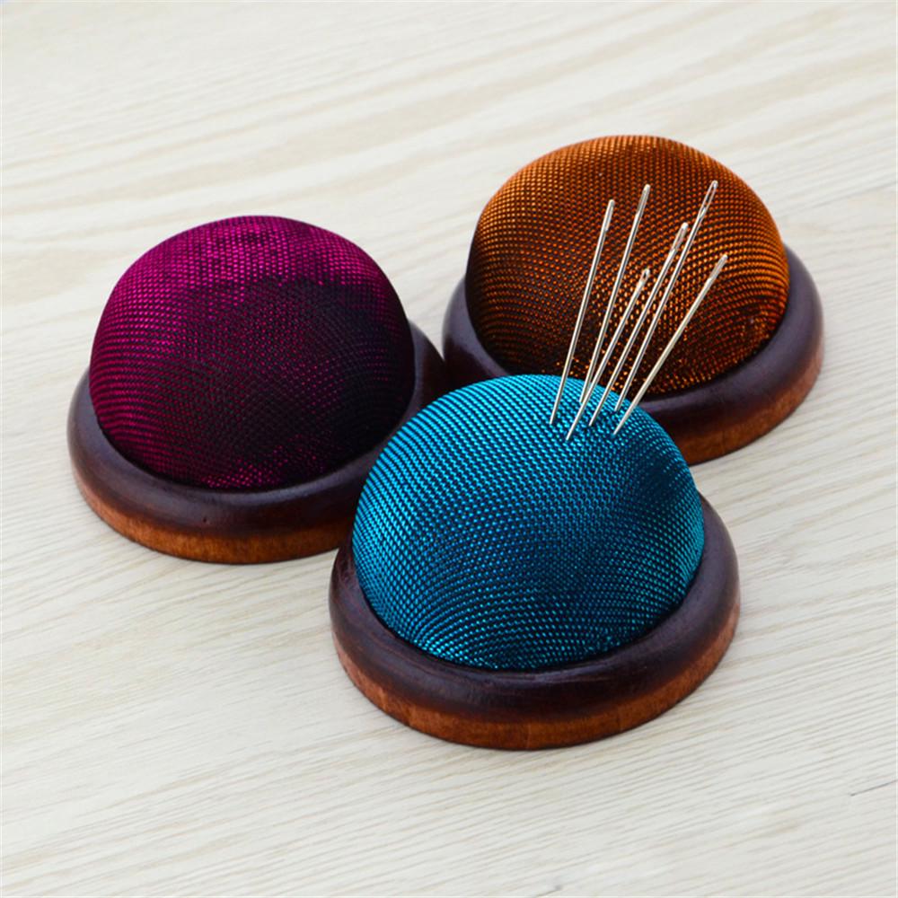 Wooden Base Pin Cushion Pincushion Insertion For Embroidery Sewing