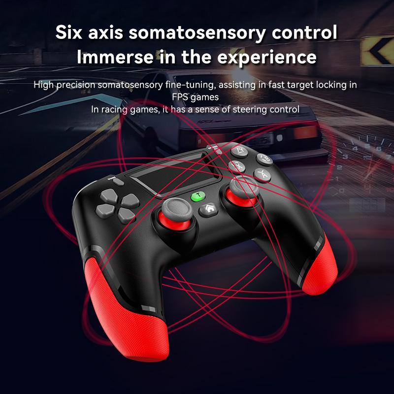Game Controller for PS4 Compatible with PS4/Slim/Pro/PC with 360°Joystick/Dual Vibration/6-Axis Motion Gamepad