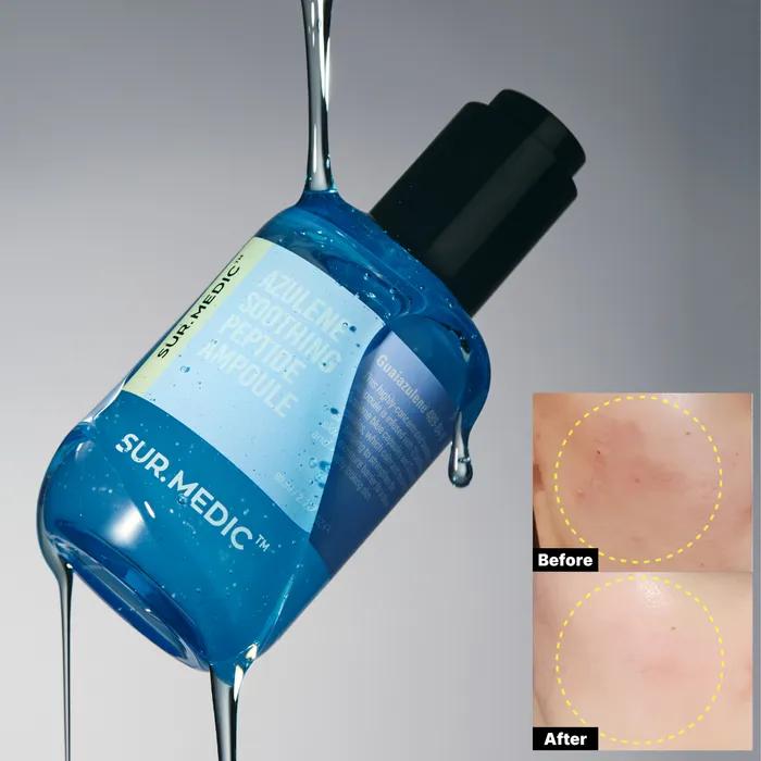 Large-capacity Azulene Peptide Ampoule 80ml for soothing flushed and red skin