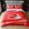 Kansas City Chiefs Design Bed Bedding Set 1 Duvet Cover + 2 Pillowcases Soft Breathable Household Bed Linens