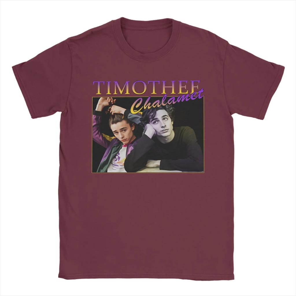 Timothee Chalamet American Actor T-Shirt Harajuku T-Shirts Couple Cotton O-Neck Oversize Top Tees Short Sleeve Y2K Funny Tops