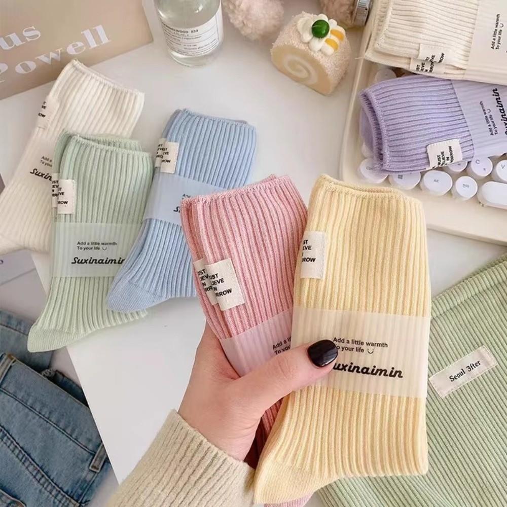 Harajuku Middle Tube Socks Cotton Women Socks Fashion Sports Socks  Autumn Winter