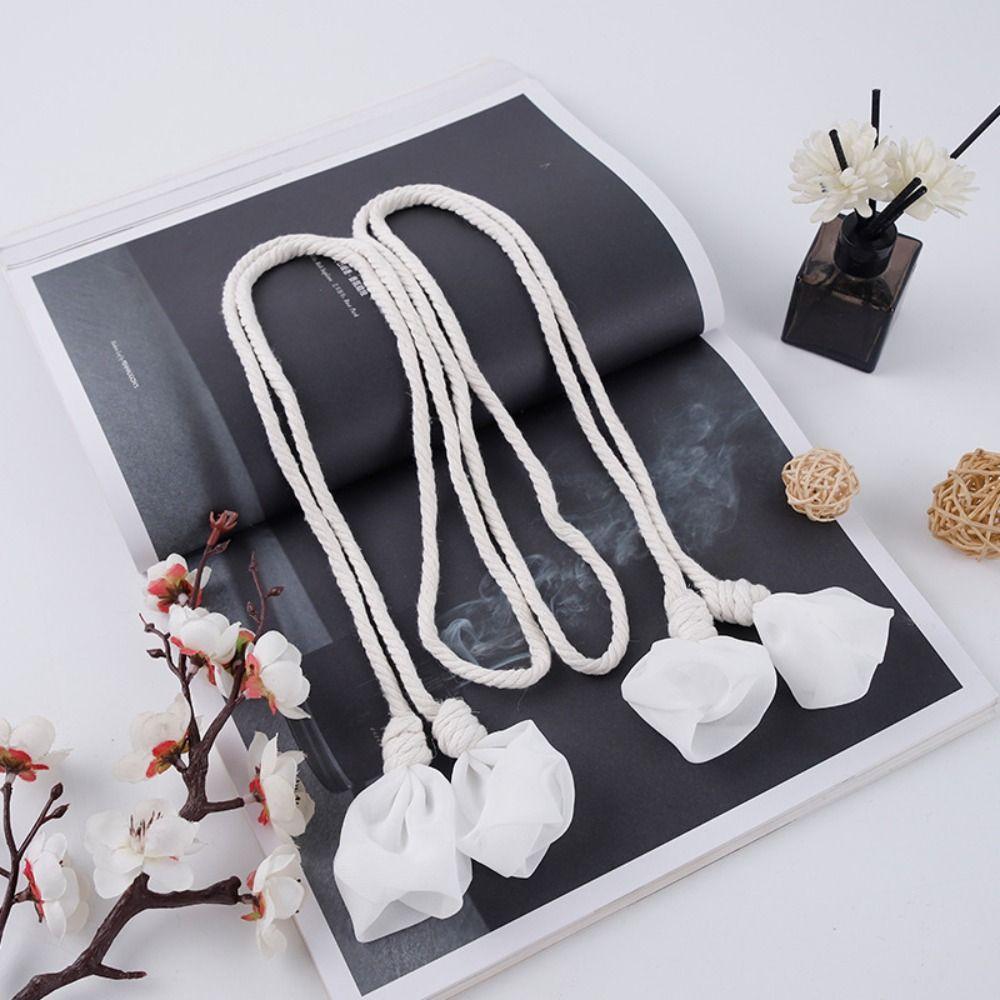 2PCS Minimalist Curtain Tieback Mesh Flower Curtains Tie Rope Ornament Curtain Buckle  Living Room