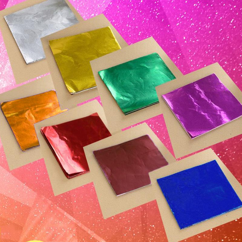 Buy About 100pcs 8x8CM DIY Food Aluminum Foils Paper Chocolate Glazed