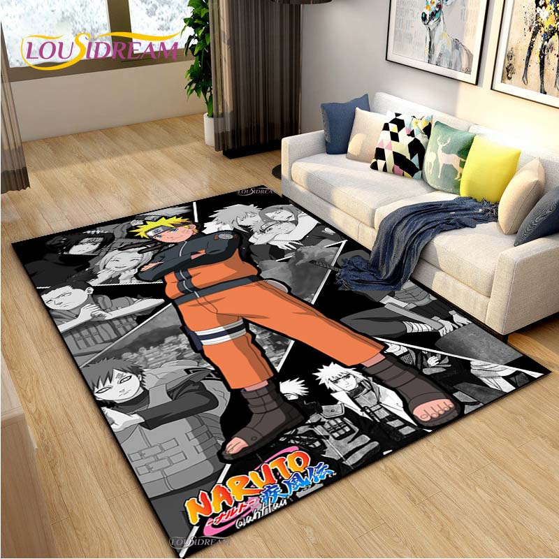 Bandai Naruto Cartoon Anime Carpet for Living Room Bedroom Cute Rugs Kitchen Door Kids Un-slip Floor Mats Alfombra Birthday Gift