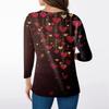 Women's T Shirt Print 3/4 Sleeve Daily Weekend Fashion Basic V- Neck Regular Top