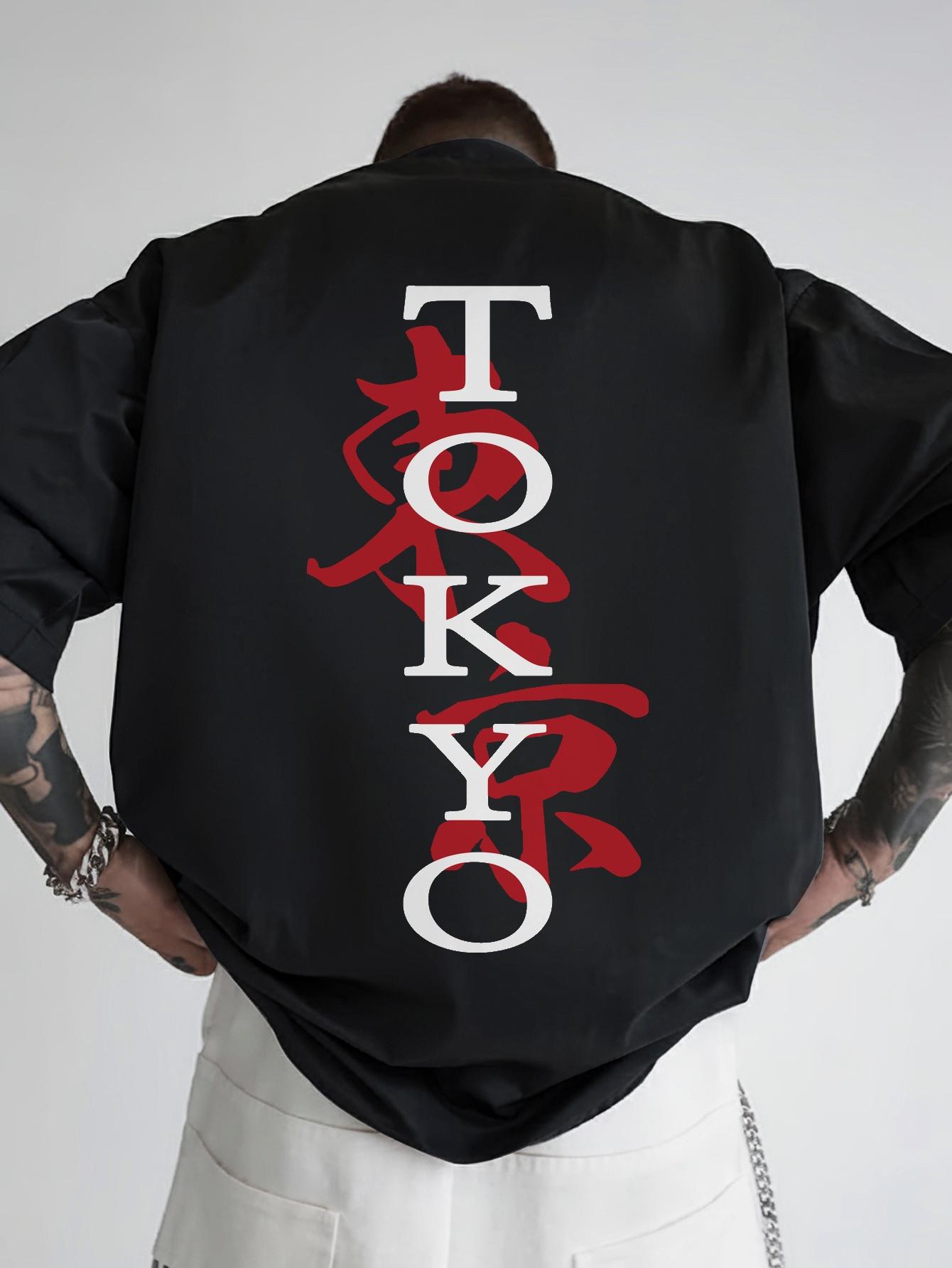 Tokyo Graphic T-shirt - Casual Crew Neck XXXXL