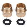 2 pièces Coupleur Raccord Tuyau en Laiton 3/4 pouce GHT Femelle vers 1 pouce NPT Mâle Adaptateur pour Connexion Sécurisée du Système d'Eau