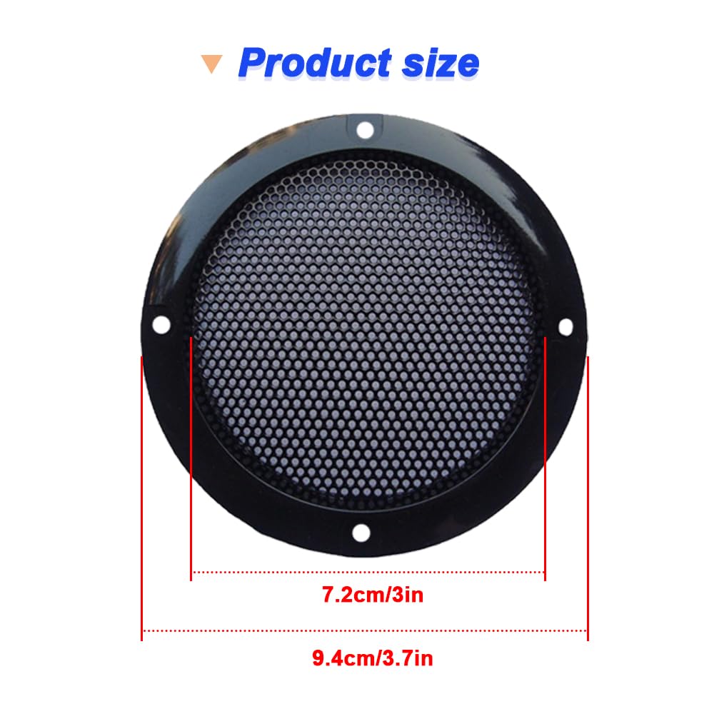 Xiatiaosann 3" Speaker Grill Cover, Cold Rolled Steel Speaker Net Cover, Metal Mesh Speaker