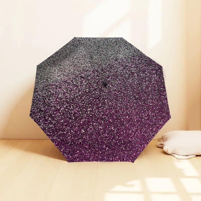1pc Glitter Circle Pattern Umbrella Design Automatic Opening and Closing Umbrella, High-quality Travel Umbrella, Lightweight and Portable, -24