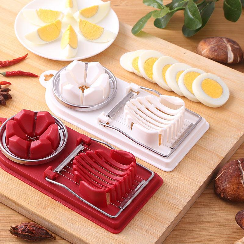 Egg Slicer For Hard Boiled Eggs, Multipurpose Boiled Egg Slicers Cutter, Stainless Steel Wire With 2 Slicing Styles