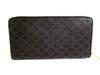 Authentic CELINE Triomphe Camvas Leather Large Zipped Wallet Purse #b281  Open Box