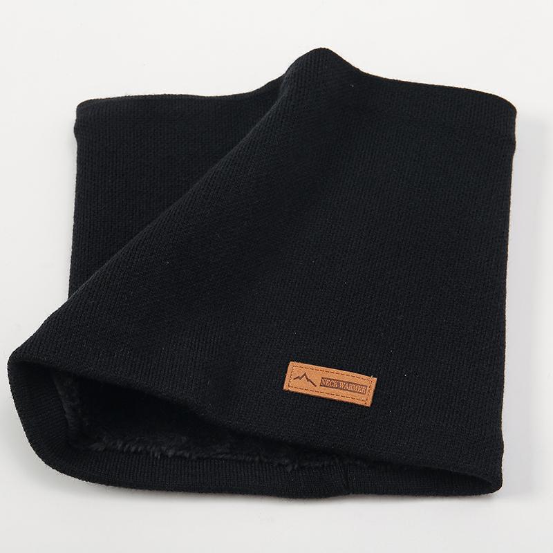 New Fashion Brand Luxury Design Solid Color Warm Scarf Women Neck Warmer Ring Elastic Scarves Winter Outdoor Cold-Proof