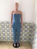 European American Strapless Slim Fit Denim Jumpsuit for Women