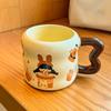 Hochwertige Keramiktasse mit Deckel Freundin Souvenir Geschenk für Mädchen Geburtstagsgeschenk praktische Keramiktasse kreatives Geschenk