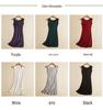 Robe Longue Sans Manches Élégante pour Femme en Soie de Mûrier avec Ourlet Large - Couleur Unie, Grande Taille pour le Trajet Quotidien