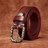 Men's Belt Retro Washed Retro Style Personality Trendy Thickening Genuine Cattlehide Leather Surface All-Match Jeans Belt