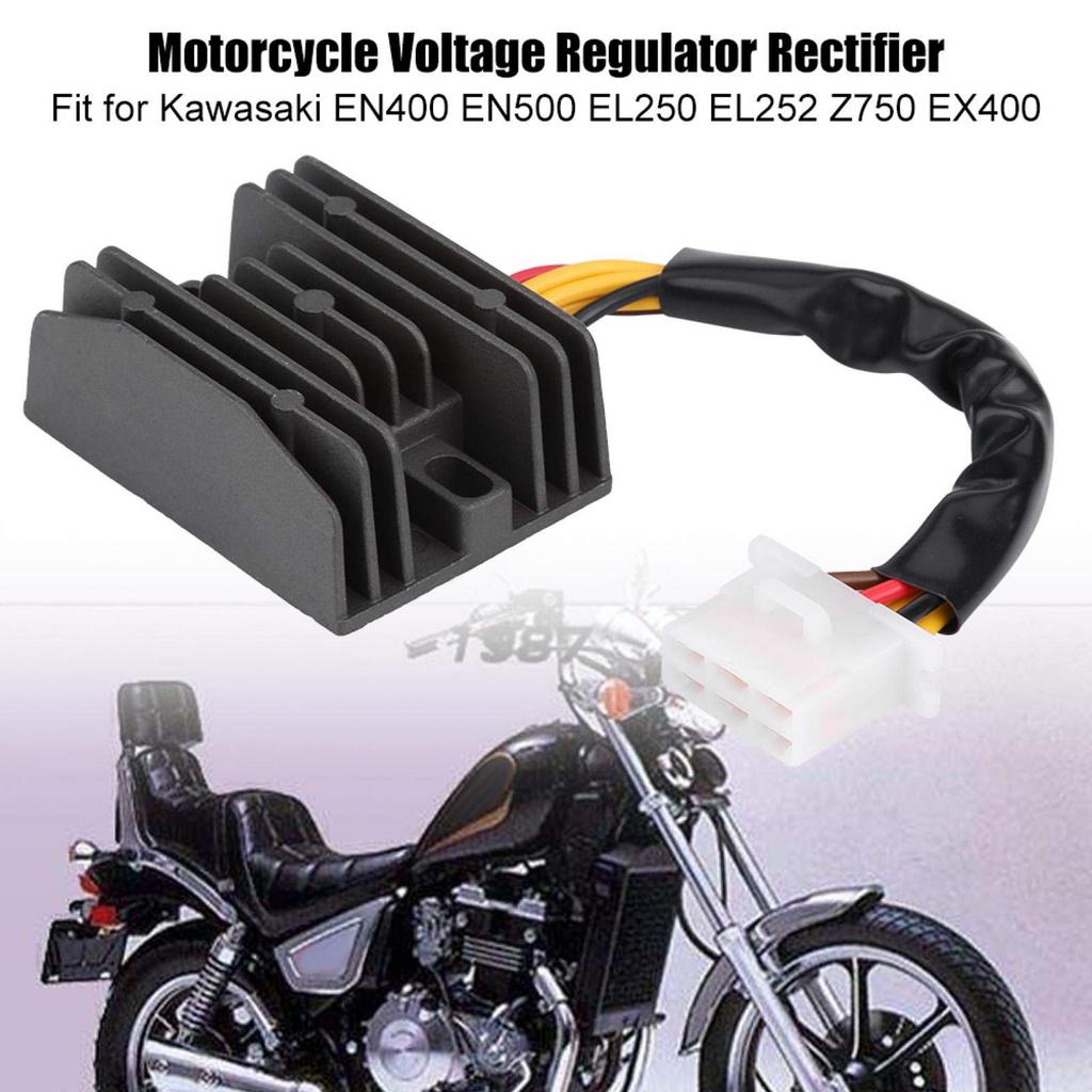 Yctze Motorcycle Regulator Rectifier, Motorcycle Voltage Regulator Rectifier for Kawasaki EN400EN500 EL250 EL252 Z750EX400