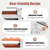 13.8in Quiet Hot Cold Roll Laminator,700W Single & Dual Sided Four Rollers Adjustable Laminating Machine for Home Office School