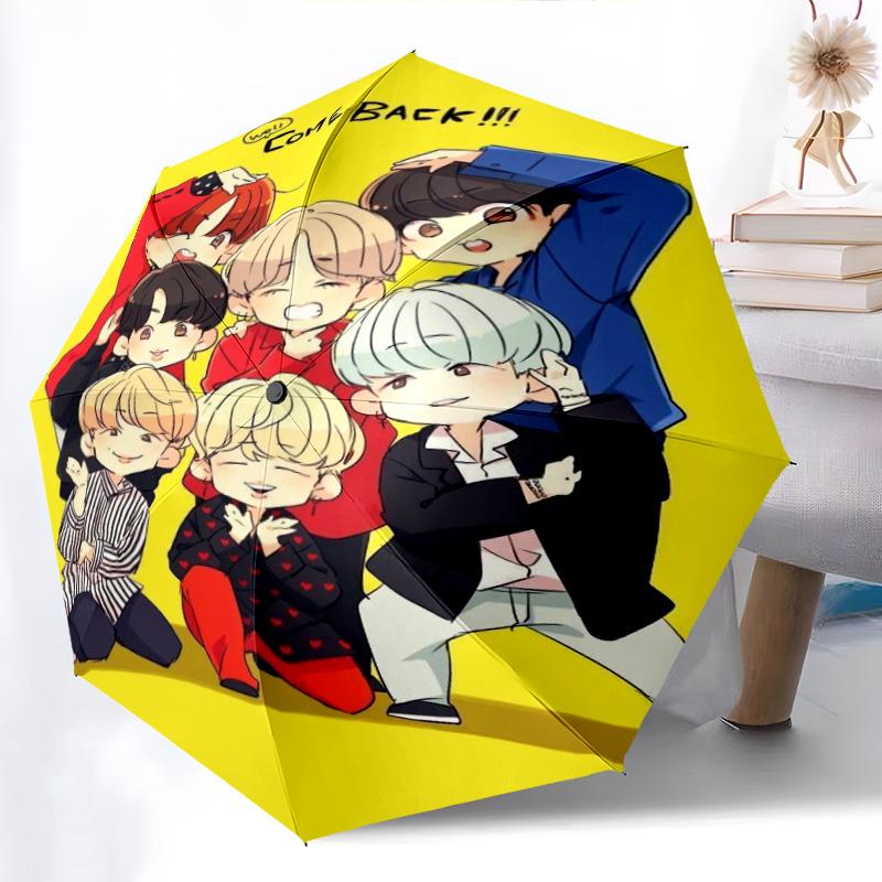 Come Back BTS Folding Umbrella Travel Umbrella Outdoor Printing Sun Umbrella