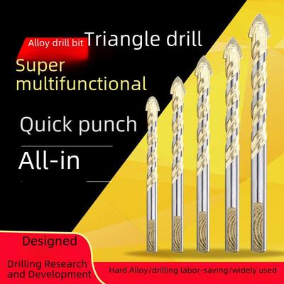 Multi-Function Magnetic Alloy Triangle Drill Bit Set for Concrete, Glass, and Tile