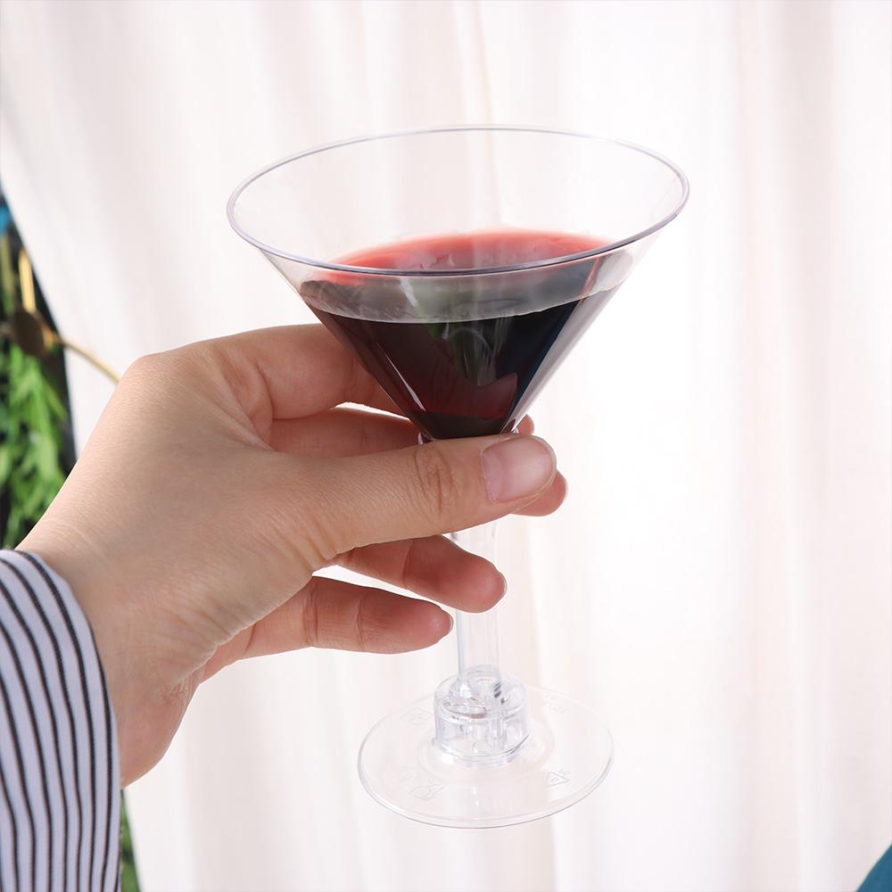20 Pcs Clear Plastic Margarita Glasses 5 Oz Goblet Party Supplies Disposable Wine Glass  Champagne