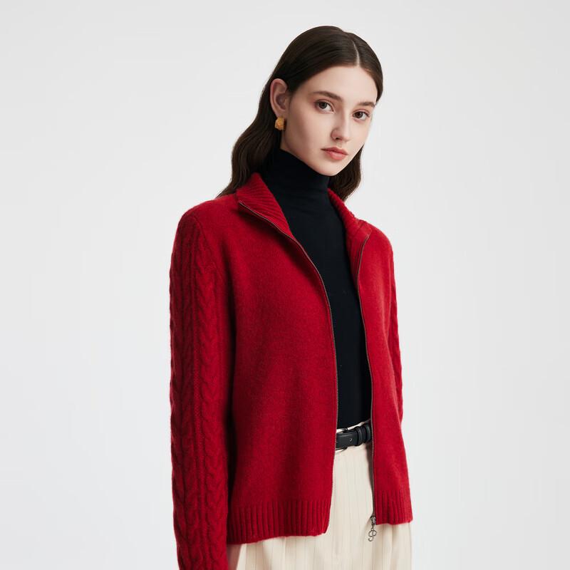 

PALUOPO Женский кардиган крупной вязки с кашемировым воротником XL 170/110