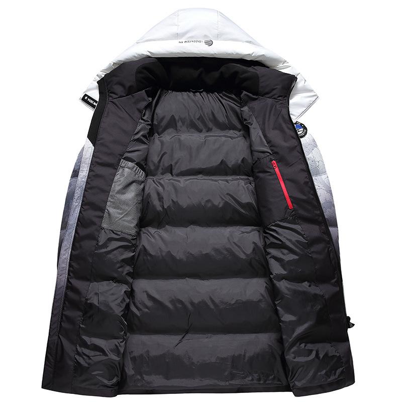 Winter Removable Hood Down Jacket Men's Thickened Knee-length Youth Arctic Down Jacket Outdoor Down Jacket