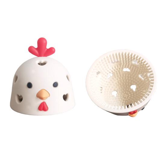 

2 шт. очиститель для яиц, эффективный силиконовый инструмент для мытья яиц, нежная щетка для чистки фруктов и овощей, очиститель для яиц бежевый