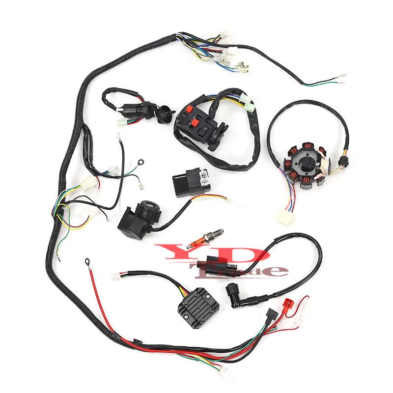 ATV Beach Car Electrical Wiring Harness & Switch CG125-250CC Accessories