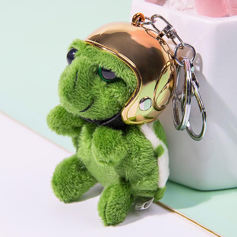 Nieuwe Helm Draagende Schildpad Schattige Pluche Schildpad Hanger Tas Accessoires Feest Cadeauzakje Bedeltje black