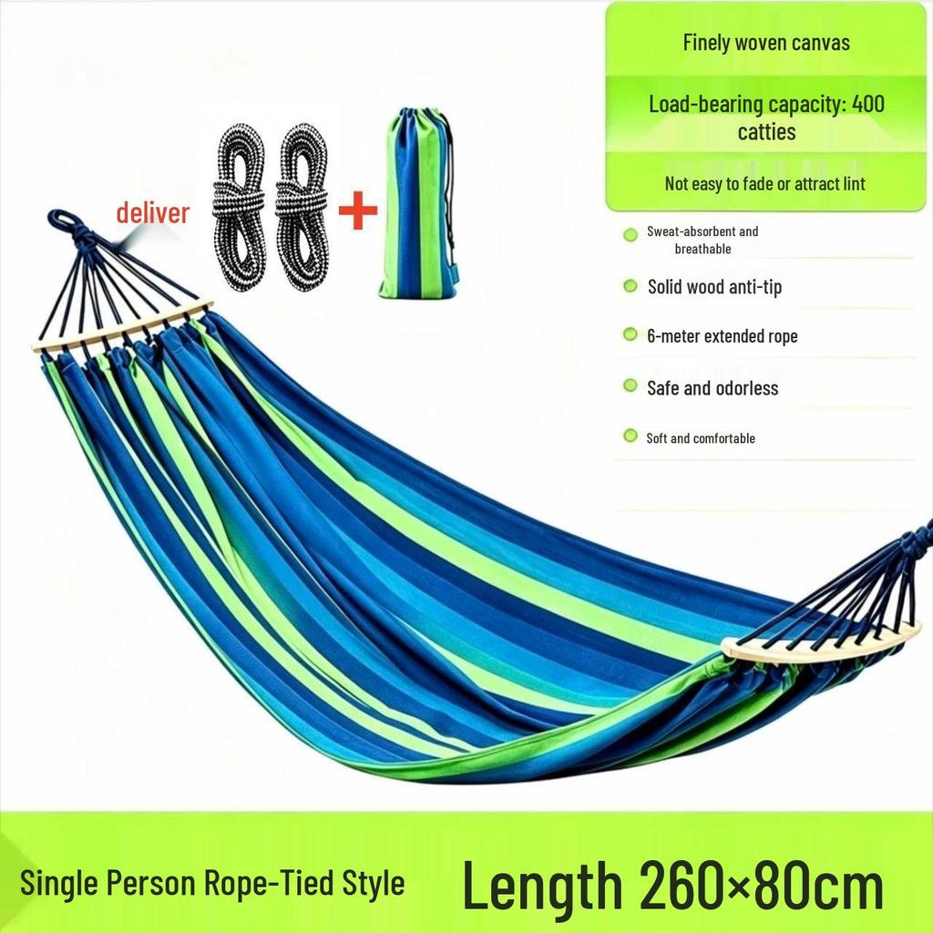 Portable Anti-Rollover Hammock for Camping - Adult/Child Wilderness Nap