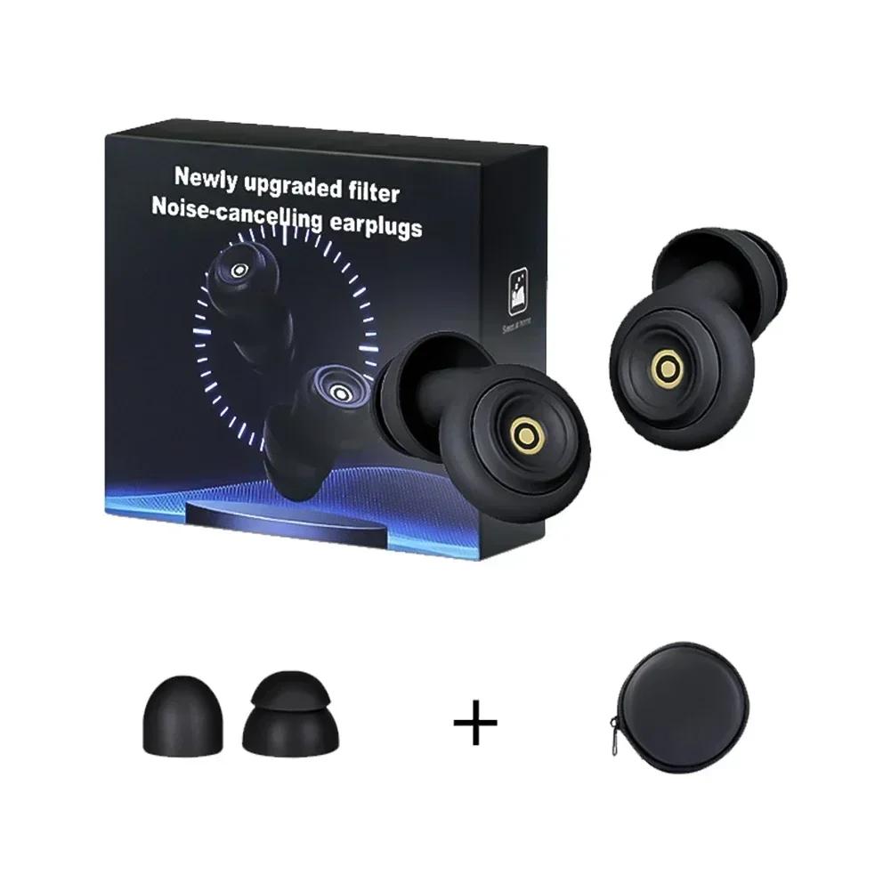 Soft Portable Noise Cancelling Reusable Earplugs for Adults Ideal for Sleeping Study Work Snoring Blocking