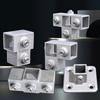 1 buc Piesă de Conectare Tub Pătrat Aliaj Aluminiu Cot Conector Triplu Tub Pătrat Îmbinare Fixă Raft Raft de Depozitare