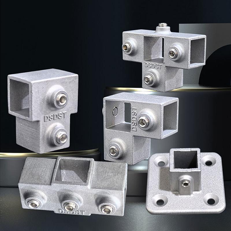 1 buc Piesă de Conectare Tub Pătrat Aliaj Aluminiu Cot Conector Triplu Tub Pătrat Îmbinare Fixă Raft Raft de Depozitare
