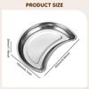 Metal Serving Tray, Moon Shape Plate Cheese Board Dessert Snack Tray Kitchen Countertop for Veggie,