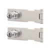 2PCS Keyed Hasp Locks 201 Stainless Steel Zinc Alloy Twist Knob Catch Latch Safety Lock for Cabinets Doors Silver