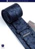 [HISDERN] Business-Krawatte und Einstecktuch Set für Herren, Marineblaues Paisleymuster, Stilvolle Krawatte für Hochzeiten, Vorstellungsgespräche, Aufnahmefeiern, Abschlussfeiern