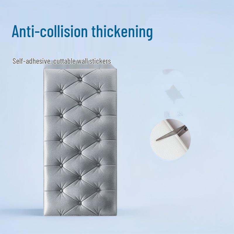 Soft Tatami Wall Surround & Headboard Protector for Kids - Self-Adhesive, Thickened Anti-Collision Sticker