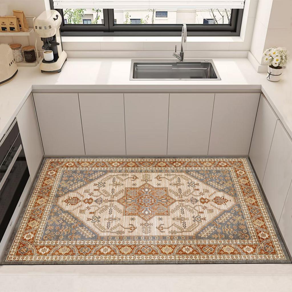 Bohemian Style Luxury Border Carpet Living Room Big Size Soft Room Decor Bedroom Rug Kitchen Antiskid Floor Mat Easy Cleaning