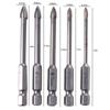 5Pcs Four Side Carbide Drill Bit Wear-resistant Cross Hex Drill Triangular Drill Bit  Glass