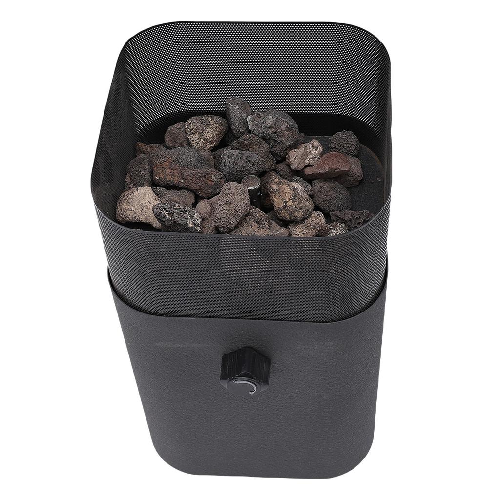 Outdoor Gas Fire Pit with Lava Rocks Adjustable Flame Portable Tabletop Fire Pit for Camping Patio Garden Yard Matte