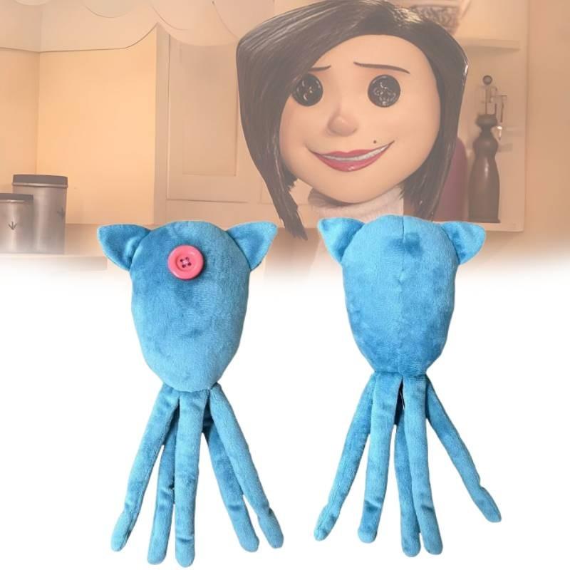 Entzückende Coraline Tintenfisch Plüschpuppe mit weichem Kristall-Samtmaterial für Kinder