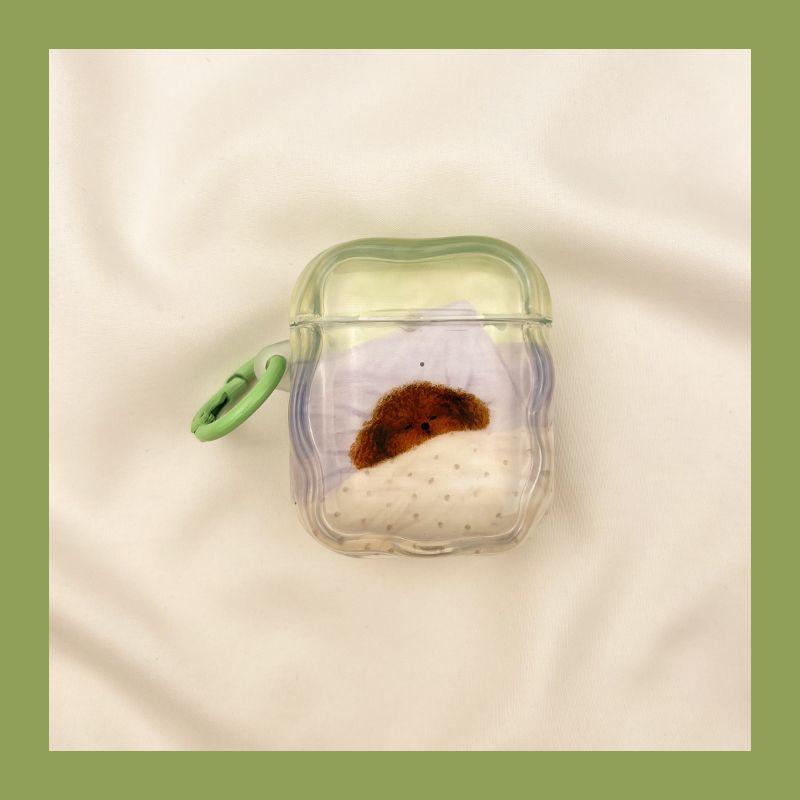 

Case Airpod3 for Apple Pro Earphone Case Second Generation Wireless Bluetooth Third Generation Aipods2 Generation Airpodpro Fourth Generation 5 5 AirPods 3 [Cartoon Sleep puppy] send Hook